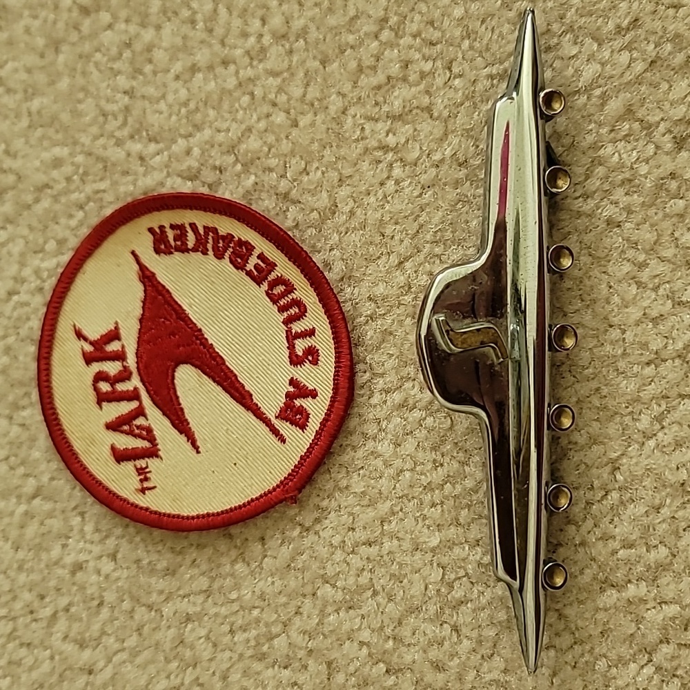 Studebaker Dash Glove Box Door Emblem and patch